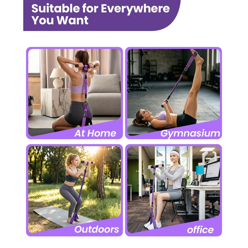 Multifunctional Portable Pedal Resistance Band with Handle for Women -