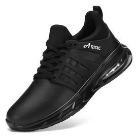 ARISIC Non Slip Work Shoes for Men Slip on Sneakers Waterproof Restaurant Men Zapatos Trabajo Comfort Kitchen Chef Slip Resistant Food Service Shoes Black