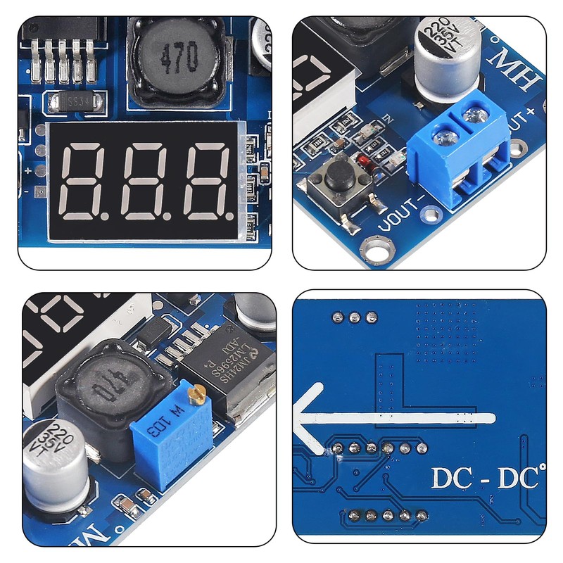 AOICRIE 2pcs LM2596S LM2596 DC-DC Buck Converter Adjustable Step-Down Voltage