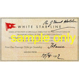 The Titanic 1912- Poster & Boarding Pass   Ready to frame! beautiful LOOK! star