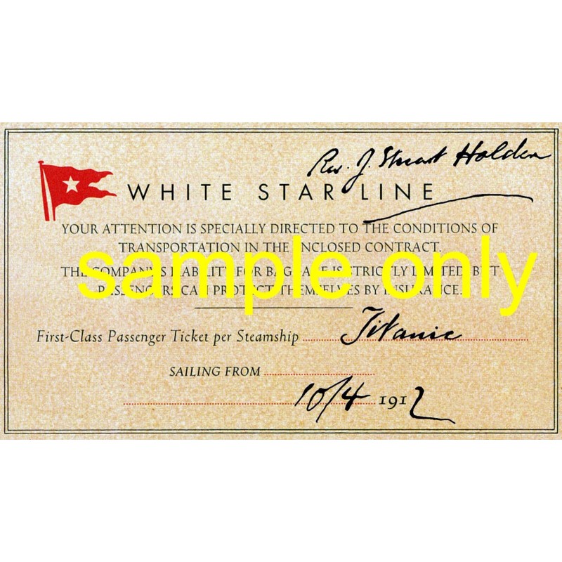 The Titanic 1912- Poster & Boarding Pass Ready to frame!