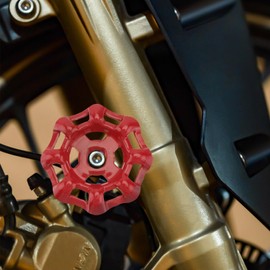 Operitacx Outside Faucet Hose Bibb Outdoor Faucet Handle Round Round Broach Faucet Wheel Handle Metal Hose Bib Handle Replacement Faucet Handle Replacement 5CM/1.9inch (Red)