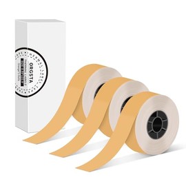 ORGSTA Etiketten Selbstklebend Klebeetiketten Aufkleber Beschriften Beschriftungsetiketten Selbstklebende Sticker Labels Kontinuierliche 15mm x7M/rolle 3 Rollen für S001
