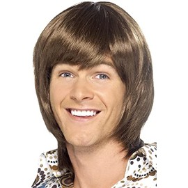 Smiffys 70's Heartthrob Wig - Brown