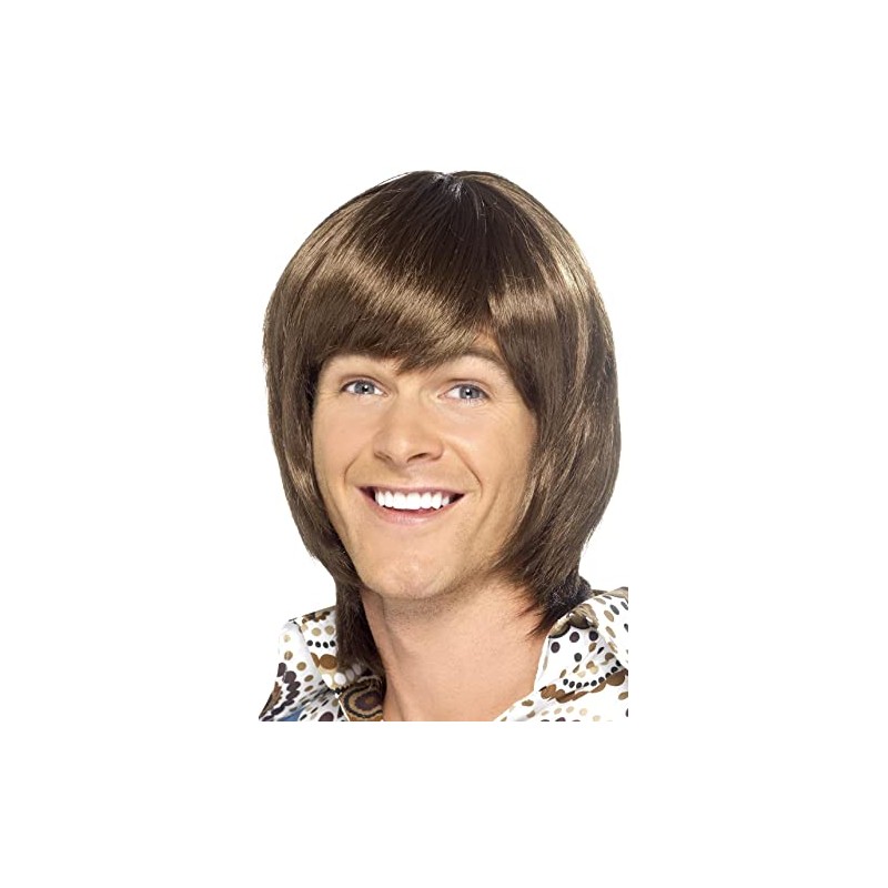 Smiffys 70's Heartthrob Wig - Brown