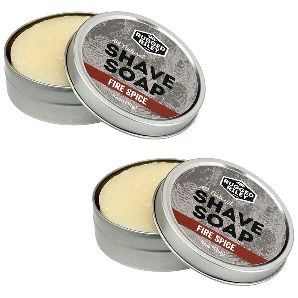 Rugged Riley All Natural Men's Fire Spice Shave Soap
