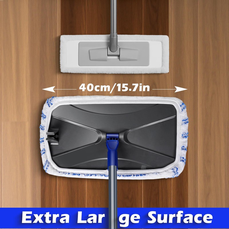 MASTERTOP Microfibre Flat Mop, Extended Wet Dry Large Floor Mop