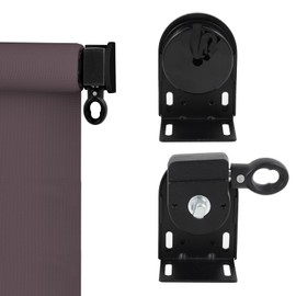 Universal Replacement Mounting Brackets of Exterior Sun Shades Outdoor/Indoor Roller up Blinds (Black, Cordless Bracket)