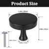 GAOFULE 10 Pack Black Round Modern Minimalist Kitchen Handles Single