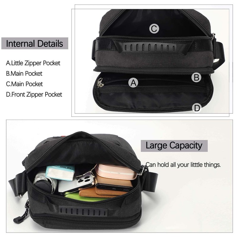Men's Messenger Bag - Crossbody Shoulder Bags Travel Bag Man