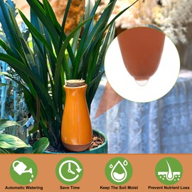 4 Packs Ollas Plant Watering Globes, 12 Oz Terracotta Self Watering Planter Insert, Automatic Watering Devices, Clay Drip Irrigation Stake for Indoor & Outdoor Plant, 1 Week Easy to Refill(Multicolor) | Srapwati