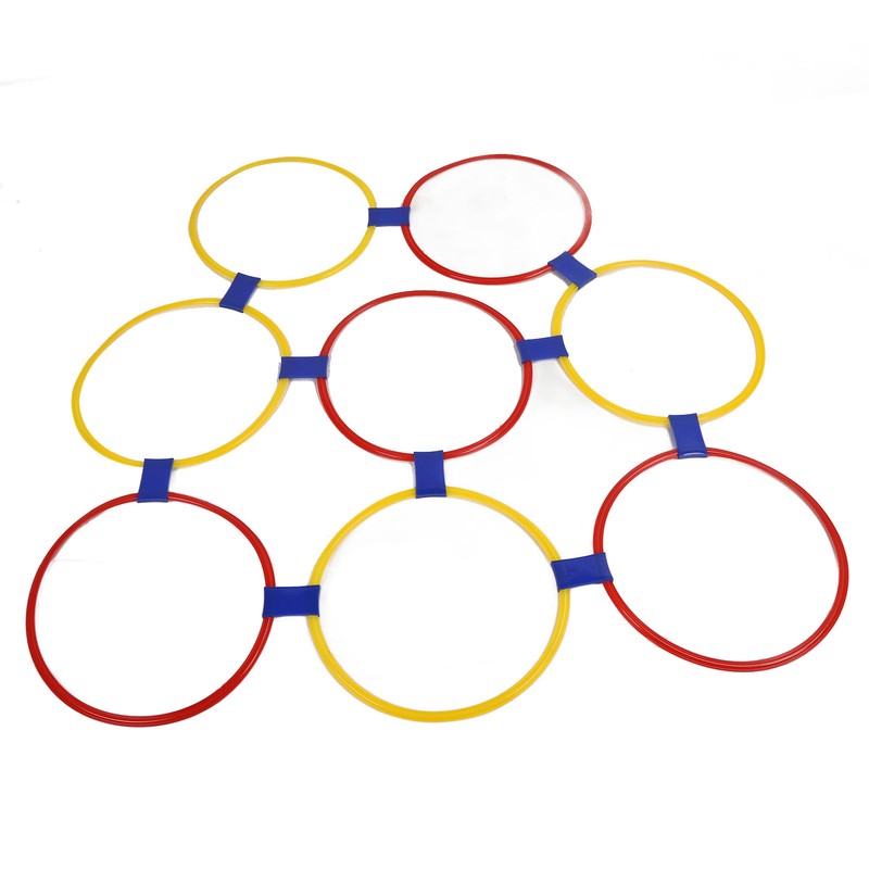 10PCS Kids Exercise Hoops Jumping Hopscotch Game Rings for Sensory