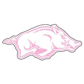 Craftique Arkansas Razorbacks Decal (Pink Running HOG-R Decal (3''4''12''), 3 in)