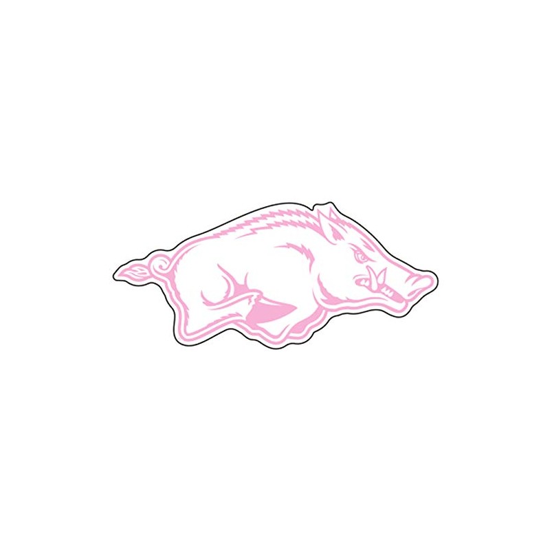 Craftique Arkansas Razorbacks Decal (Pink Running HOG-R Decal (3''4''12''), 3