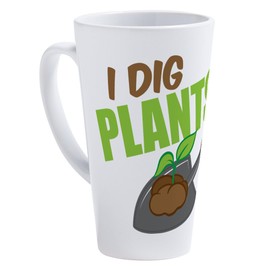 CafePress Shovel Gardening Tool Garden I Dig Plants Gift 17 oz Latte Mug