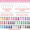 Duufin 400 Pieces Acrylic Key Ring Blanks Set with Leather