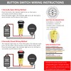 FILN 19mm Momentary Push Button Switch - 2Pcs, Black Plated
