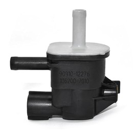 Vacuum Purge Valve Solenoid, 2.67" x 1.38" x 2.55" Waterproof Purge Valve Solenoid Replacement OEM #136200-7010 90910-12276, Compatible with Scion Mazda Lexus Pontiac (Black)
