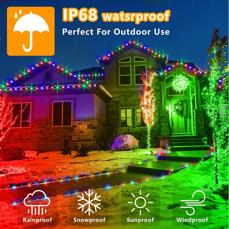 GLPE LED Rope Lights Indoor with USB Powered, 66Ft (33Ft