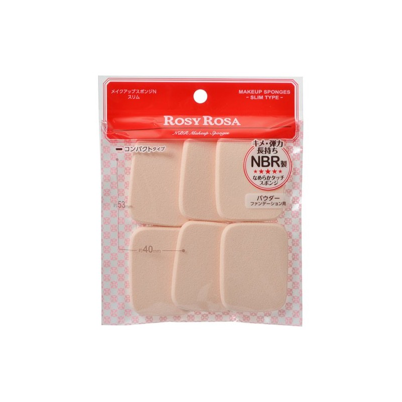 ロージーローザ メイクアップスポンジN スリム 6P