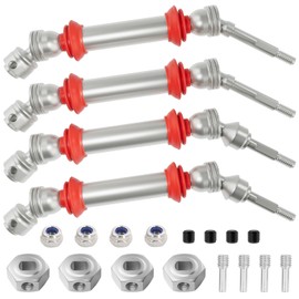 OGRC 4PCS Front & Rear CVD Drive Shafts Set for Traxxas Slash/Rustler/Stampede/Hoss VXL 4X4 1/10 RC Truck Cars Replace #6851#6852 Upgrade Parts (Red)