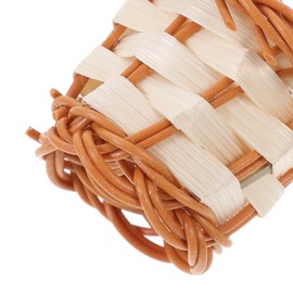 TOVINANNA 6pcs Miniature Woven Baskets with Handles Tiny Flower Baskets for Wedding Decor Stylish Woven Design for Home Office Organization