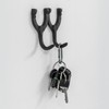 Woodside Cast Iron Wall Mounted Double Horseshoe Hook Coat/Hat/Key Rack,