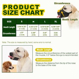 Kryrinl Dog Muzzle Dog Mouth Cover Adjustable Muzzle for Biting and Chewing, Soft Breathable Mesh Muzzles for Small, Medium, and Large Dogs (Black,XS)