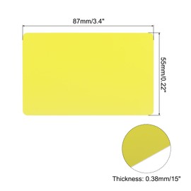 sourcing map 30pcs Blank PVC Cards Color, CR80 15 Mil Plastic Cards Blank ID Card Waterproof for ID Badge, Credit Cards, Identification Badges, Printer, Yellow