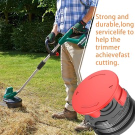 2+1 PCS Replacement Strimmer Line,Replacement Spool and Line,Strimmer Spool,Trimmer Spool Cover,Compatible with Bosch Advanced Grasscut 36,Art 36-36 LI,ART24/24+,Art 27/27+, Art 30/30+