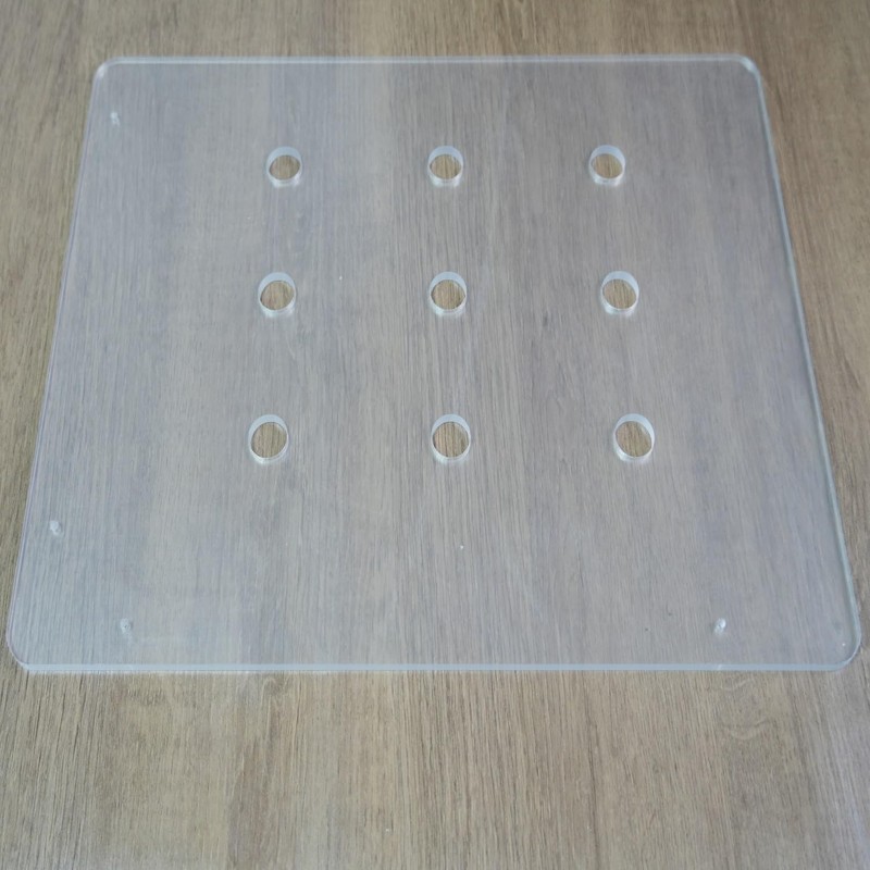 Colini 16 * 12''Transparent Acrylic Dog Hole Router Template Jig