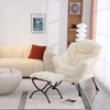 MBOOYOME Lazy Chair with Ottoman, Modern Accent Chair Contemporary Lounge