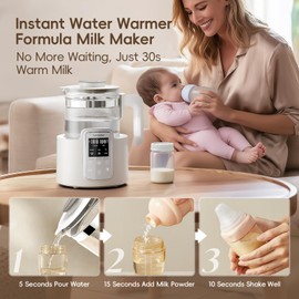 Instant Water Warmer, Water Warmer for Baby Formula, Milk Faster Cooling Fan, Baby Bottle Warmer with LCD Display, Breastmilk Warmer Accurate Temperature Control, Electric Kettle Tea, Coffee