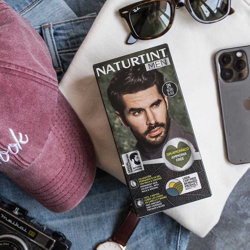 Naturtint Men Bio-Based, Ammonia-Free Permanent Colouring for Men, 100% Grey