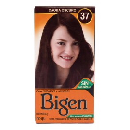 Magenta  Tinte Bigen 37 Permanente En Polvo 6g Sin Amoniaco Cubre Canas Caoba Obscuro