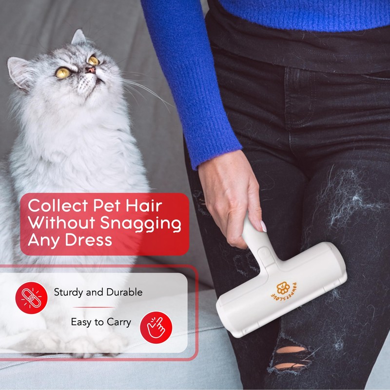 PawPetsLove Fur Fighter Multi-Surface Hair Removal Tool (Red)