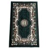 Kingdom Traditional Doorway Mat Area Rug Hunter Dark Green Design