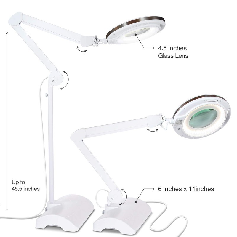 Brightech LightView Pro 2 in 1 Magnifying Floor Lamp &