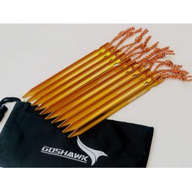 Goshawk 8Pcs 18cm 7075-T6 Aluminum Alloy Outdoor Camping Trip Tent Peg Ground Nail Stakes Tri