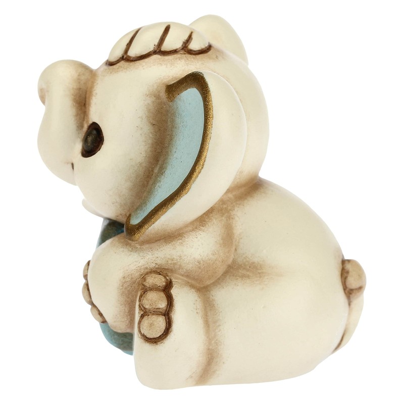 THUN - Elephant Ornament with Blue Star - Birth Gift