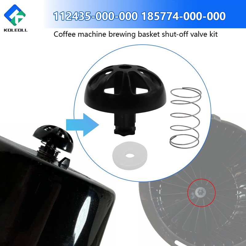 KOLEOLL Coffee Maker Brew Basket Stop Valve Kit Replacement Part