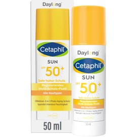 Cetaphil Sun Daylong SPF 50+ Multi-Protection Fluid Face, 50 ml Lotion