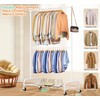 SLEEPING LAMB Double Rod Heavy Duty Clothes Racks for Hanging