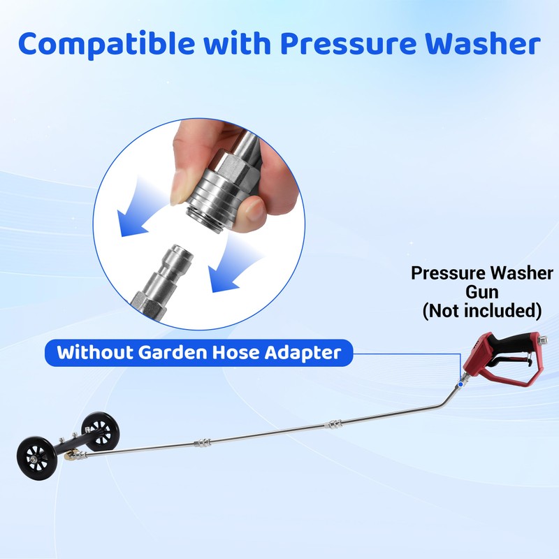 Tool Daily Undercarriage Pressure Washer Attachment 16 Inch, Dual-Function Undercarriage