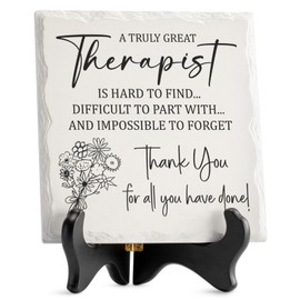 Therapist Gifts - Occupational, Respiratory, Speech, Massage Therapist Gifts for Women, Physical Therapist Mental Heatlh Professional Office Decor, 6''*6'' Therapy Appreciation Ceramics Table Plaque