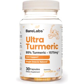 BareLabs Ultra Turmeric – Triple Strength 1575mg + Natural Joint Support – High Absorption 95% Curcumin, Water-Dispersible Formula – 30 Day Supply