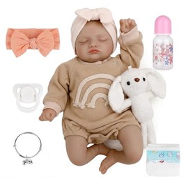 Reborn Muñeca de Silicona, Juguete Realista de 55 cm, Muñeca Niña Reborn Cuerpo Completo Realista, con Accesorios Muñecas y Ropa,Regalos para Niños a 