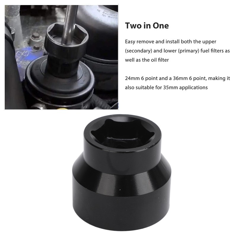 24mm 36mm Oil Filter Socket Carbon Steel Fuel Filter Socket