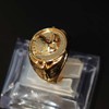 MayiaHey Eagle Ring, American Bald Eagle Head Ring for Men,