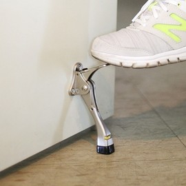 Automatic Door Stopper & Holder - Anti-Slamming Door Stop Door Stopper Matte Silver 2ea